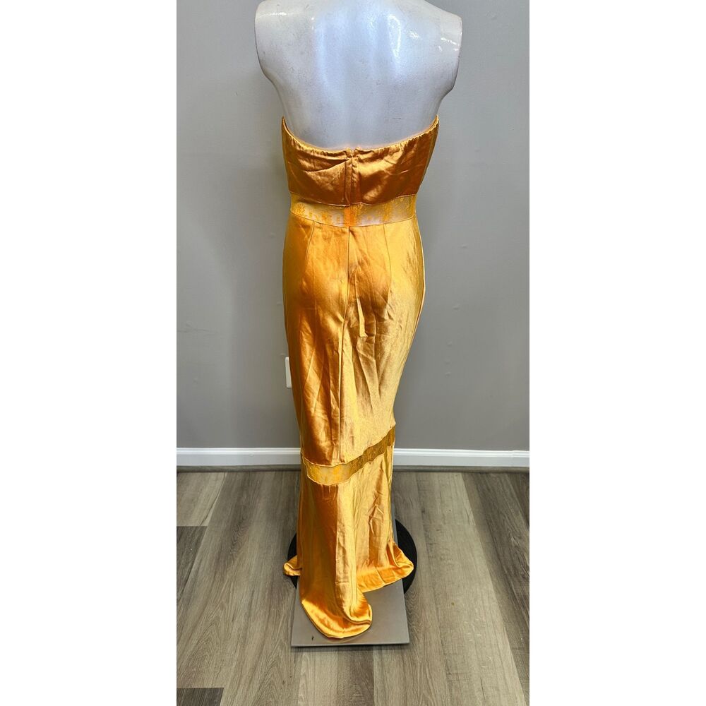 RUNAWAY THE LABEL MALROSE STRAPLESS DRESS ORANGE SIZE XL $130 - Picture 7 of 10